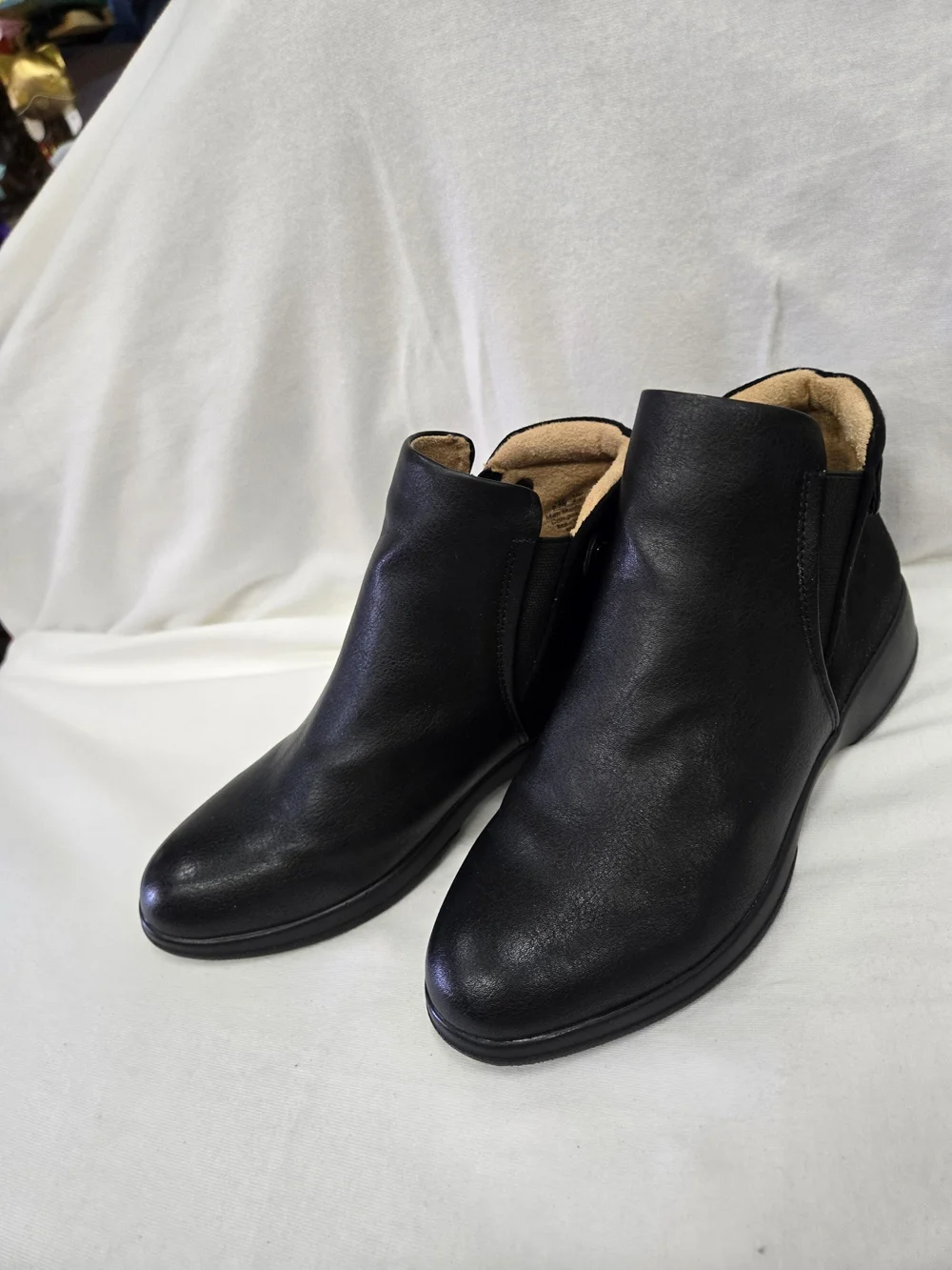 Naturalizer Black Leather & Suede Ankle Bootie